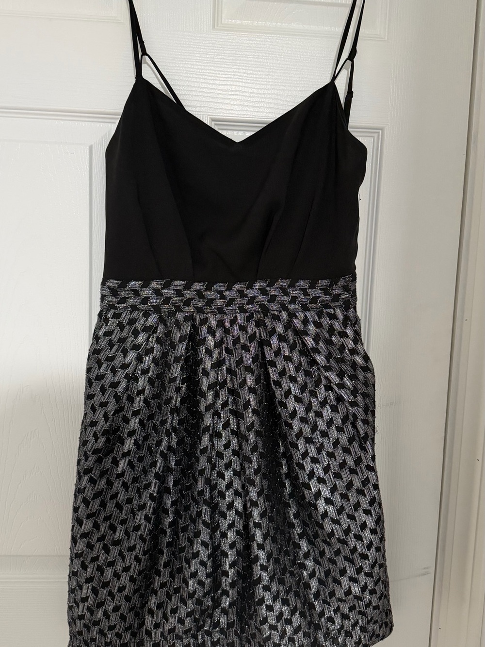 Black and silver textured dress